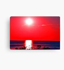 Sunset on Lake Michigan Canvas Print