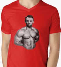Abe muscles Men's V-Neck T-Shirt