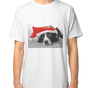 border collie christmas t shirt