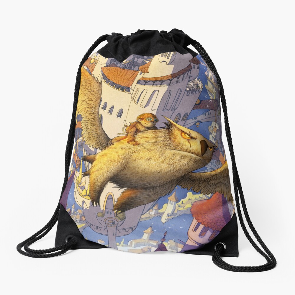 The spiral city Drawstring Bag