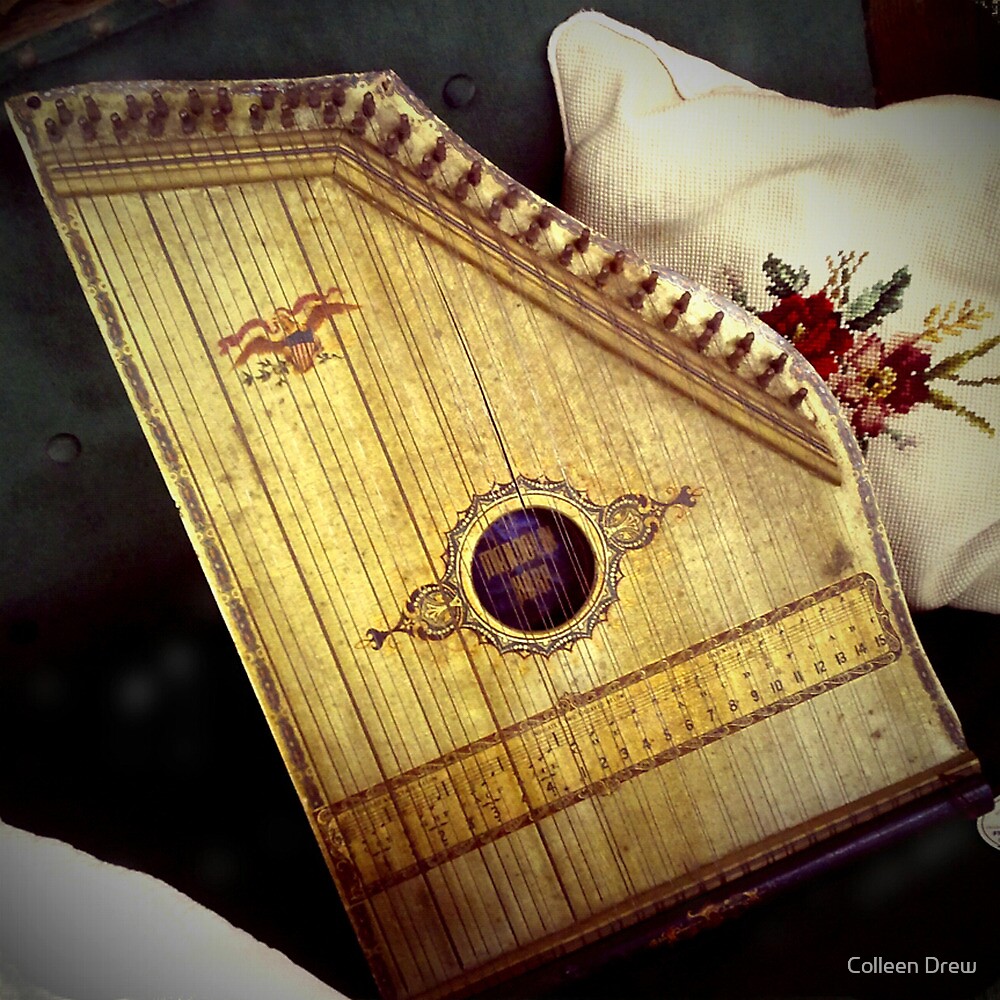 "Vintage Mandolin Harp" by Colleen Drew Redbubble
