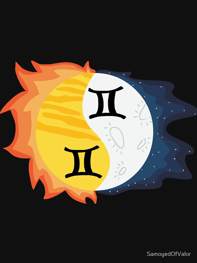  Gemini Sun  Gemini  Moon Unisex T Shirt by SamoyedOfValor 