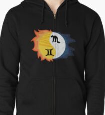 Gemini Sun, Scorpio Moon Zipped Hoodie