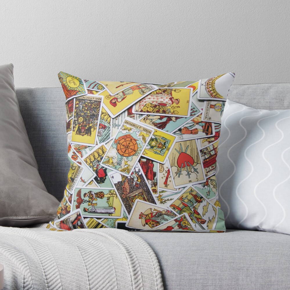 Tarot Card Collection Throw Pillow