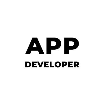 Artwork thumbnail, App Developer (Inverted) by developer-gifts