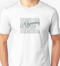 Wyoming State Typography Unisex T-Shirt