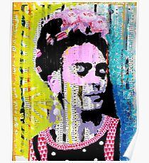 Frida Kahlo - Mixed Media with Newspaper Poster