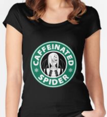 Rachnera "Caffeinated Spider" Logo Women's Fitted Scoop T-Shirt