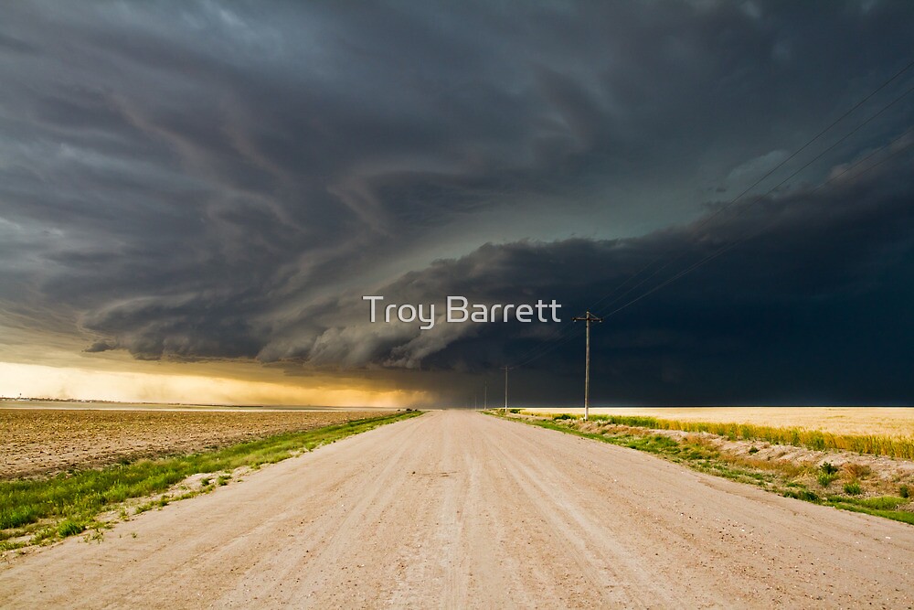 "Dark roads ahead Sharon Springs, Kansas" by Troy Barrett Redbubble