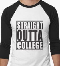 Straight Outta College Men's Baseball ¾ T-Shirt