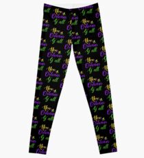 Southern Mardi Gras New Orleans Y'all T-Shirt Leggings