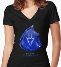 Soul of the Dragoon -black Women's Fitted V-Neck T-Shirt