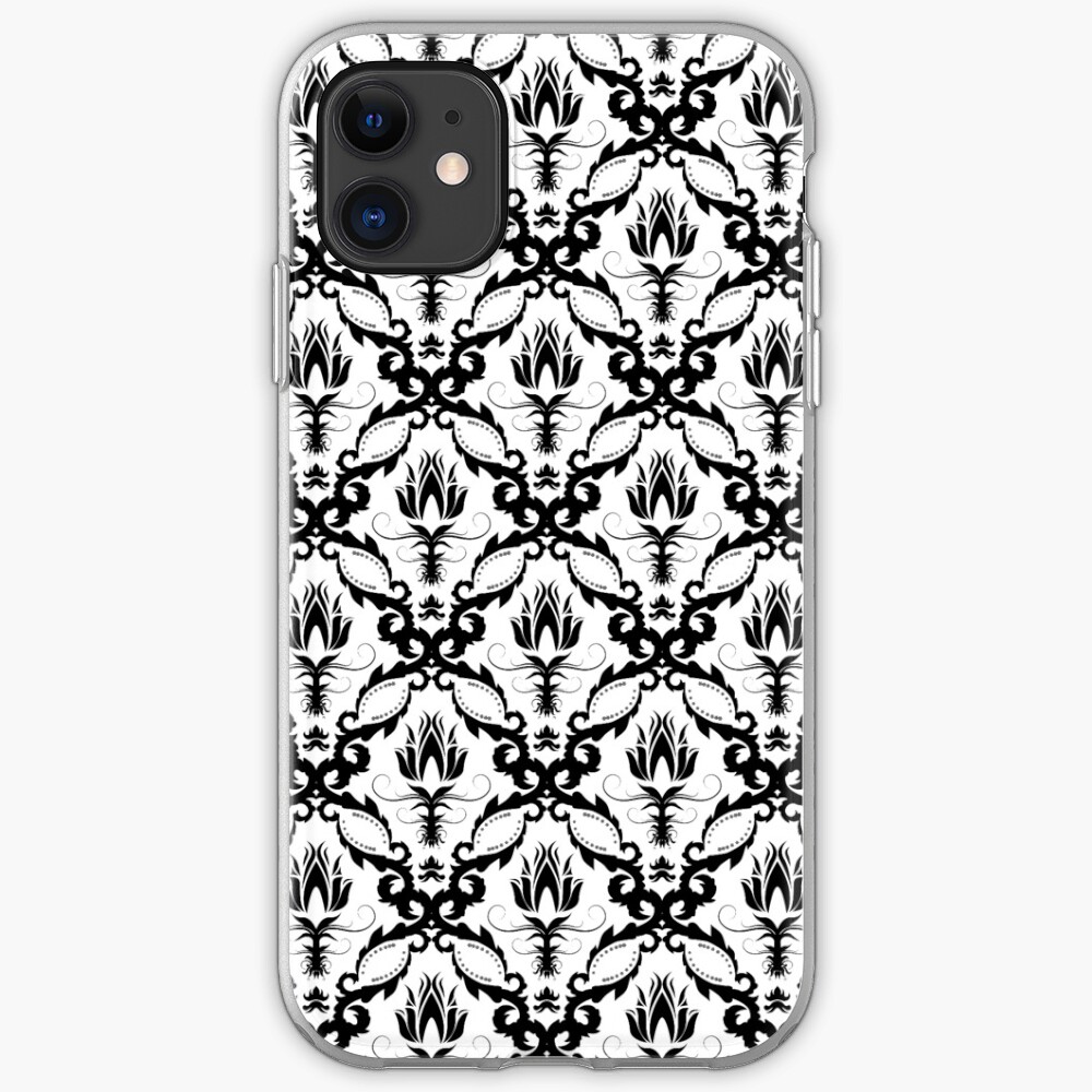 floral damask background iPhone Case & Cover