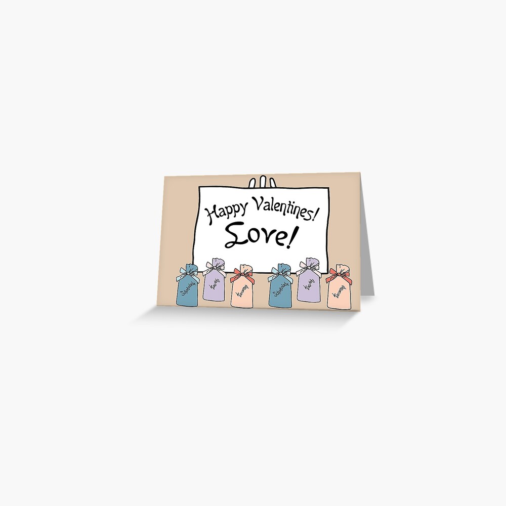 Valentine's greeting card with sweets Greeting Card