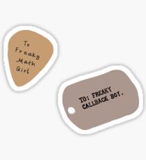 freaky math girl/freaky callback boy SET Sticker
