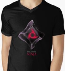 Seele des Ninja-schwarz T-Shirt mit V-Ausschnitt