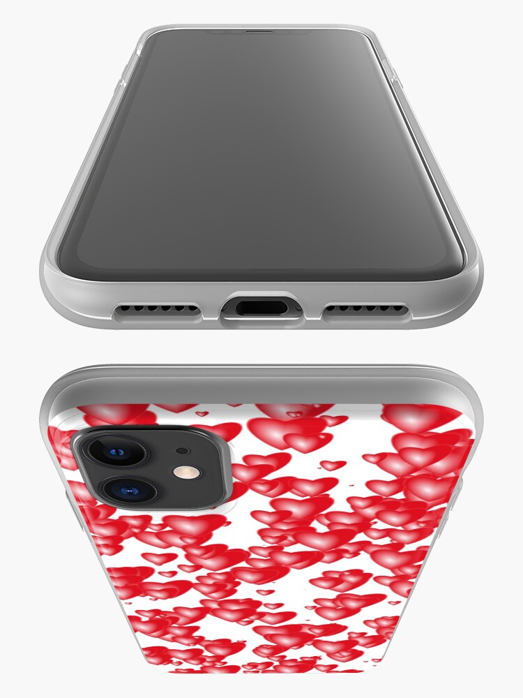 Alternate view of Red hearts iPhone Case & Cover
