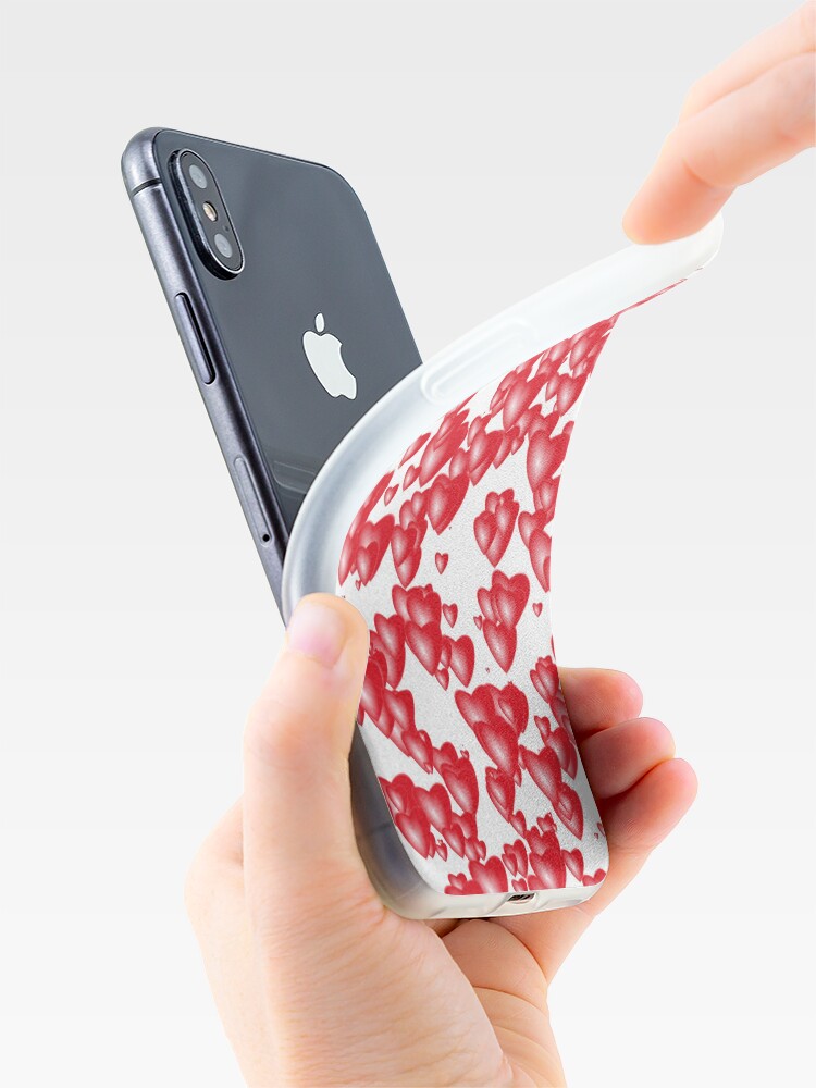 Alternate view of Red hearts iPhone Case & Cover