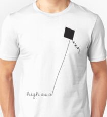 High as a Kite (black) Unisex T-Shirt