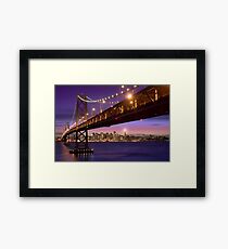 The SF Bay Bridge at Twilight Framed Print