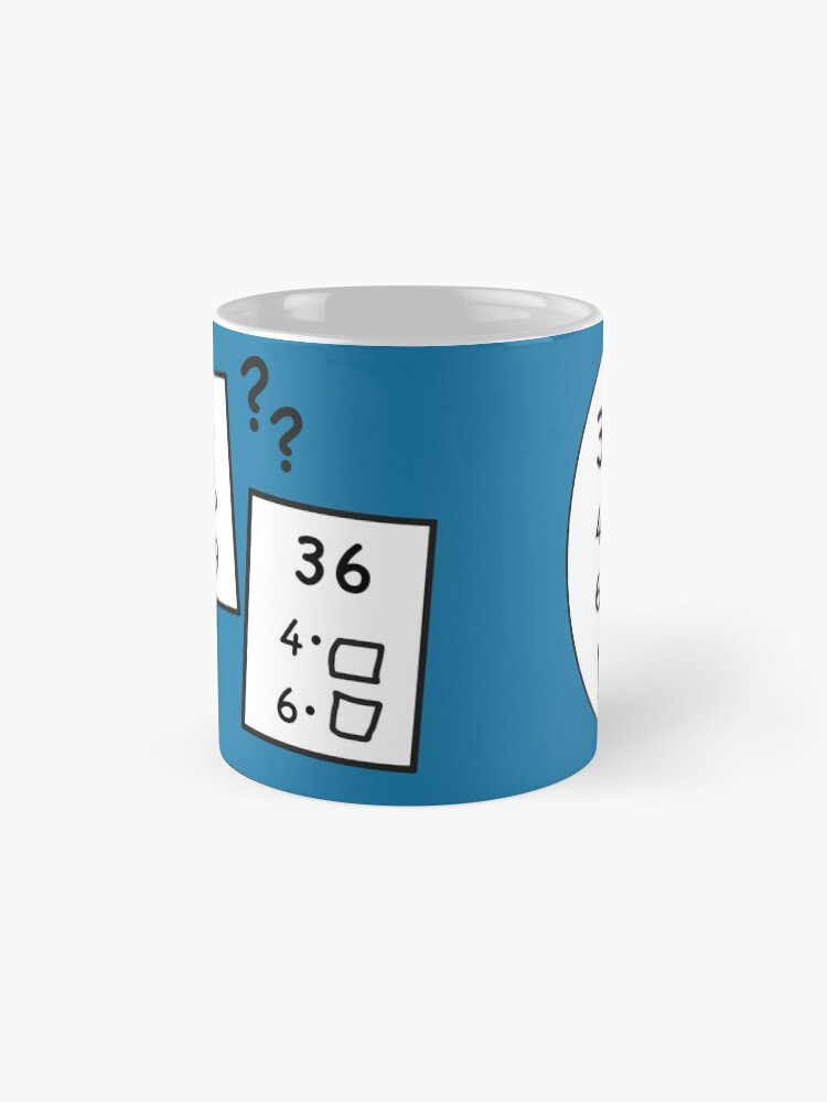 Alternate view of Difficult 1x1 tasks by the way, today the 36 - cocoa with brains - learning with fun Mug