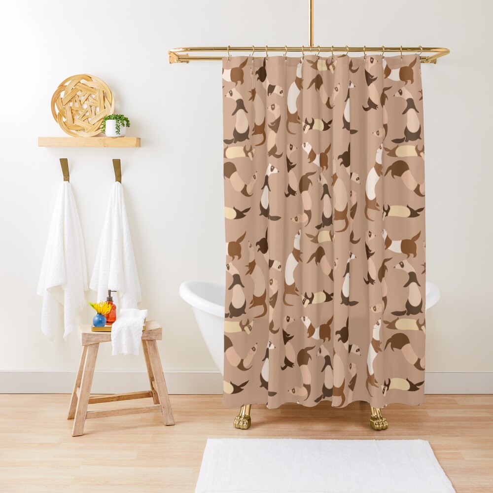 Ferret in light brown Shower Curtain