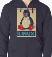Linux Tux Zipped Hoodie