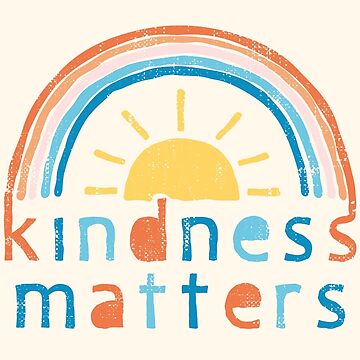 Artwork thumbnail, Kindness Matters. Typography Design with Rainbow by lents