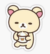 korillakkuma hot chocolate Sticker