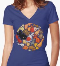 For The Love Of Goldfish Women's Fitted V-Neck T-Shirt