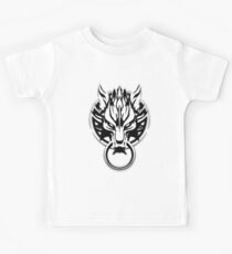 Cloud Strife's Wolf Emblem (Black) Kids Tee