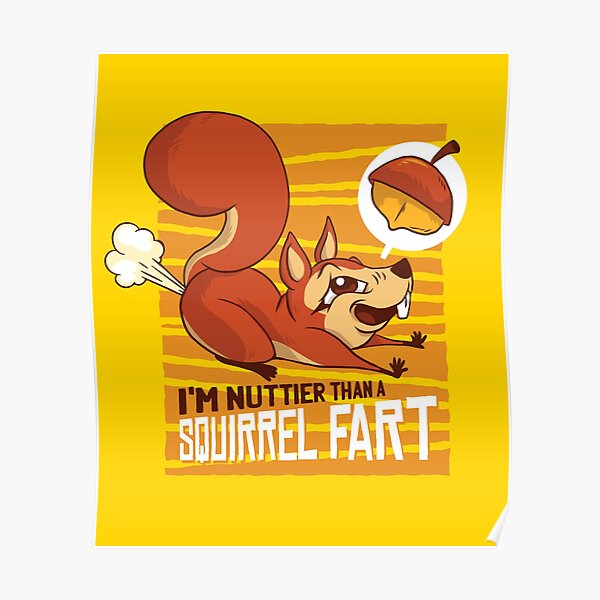 Download Funny Squirrel Posters | Redbubble