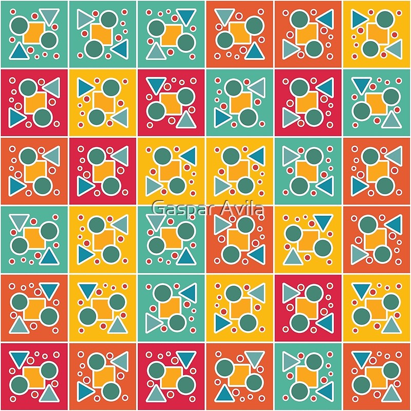 Tiled Geometric Pattern By Gaspar Avila Redbubble