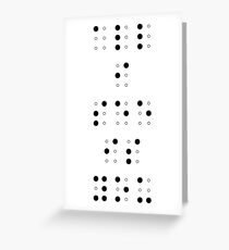 all i see is you - braille Greeting Card