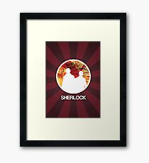 Sherlock Round Modern Poster Framed Print