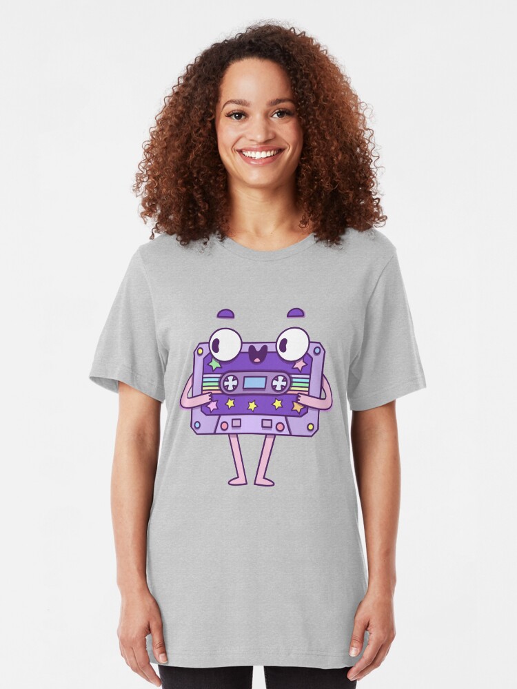 Alternate view of Cute Music Casette Slim Fit T-Shirt
