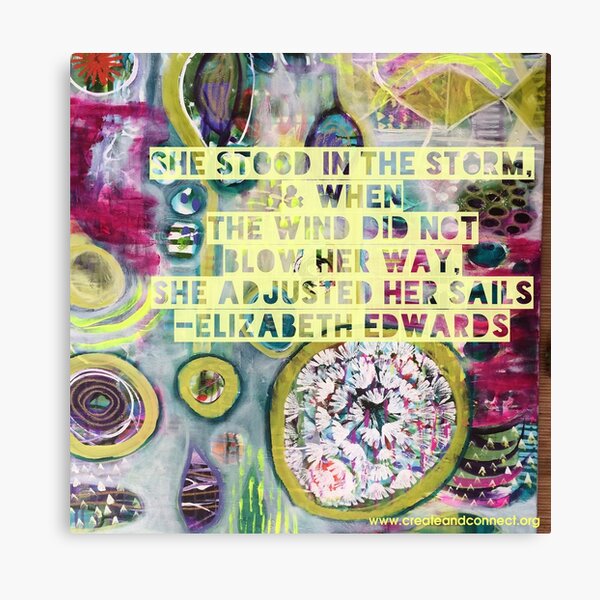 She stood in the storm Canvas Print