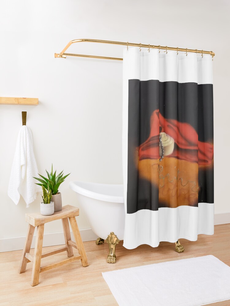 Alternate view of Anxiety (future) Shower Curtain