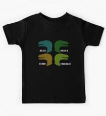 Blau, Delta, Echo, Charlie Kinder T-Shirt