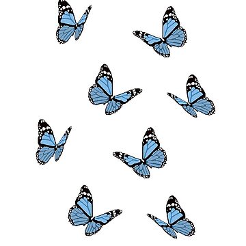 Artwork thumbnail, Blue Butterflies by maiaswamy
