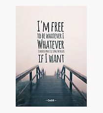 Oasis - Whatever Photographic Print
