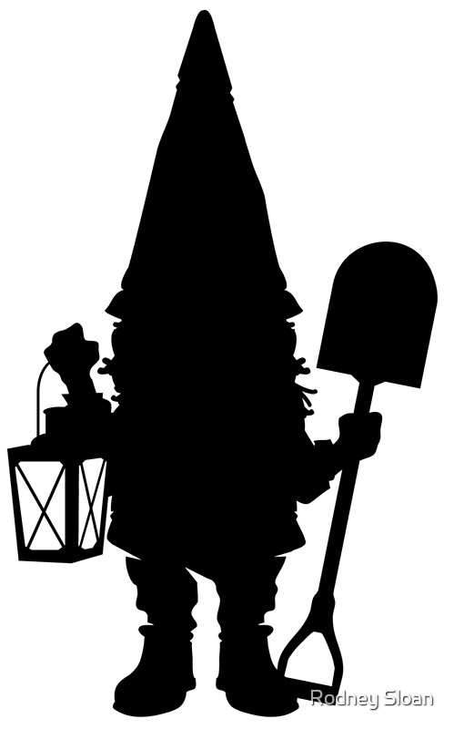 "Gnome in Silhouette " by Rodney Sloan | Redbubble
