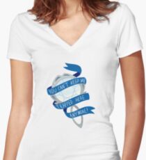 she was trapped in a mirror Women's Fitted V-Neck T-Shirt
