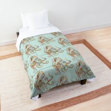 POLAH - the axe wielding Octopus (on Aqua) Comforter