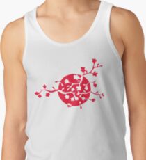 Japan Flagge und Kirschblüte Tanktop für Männer