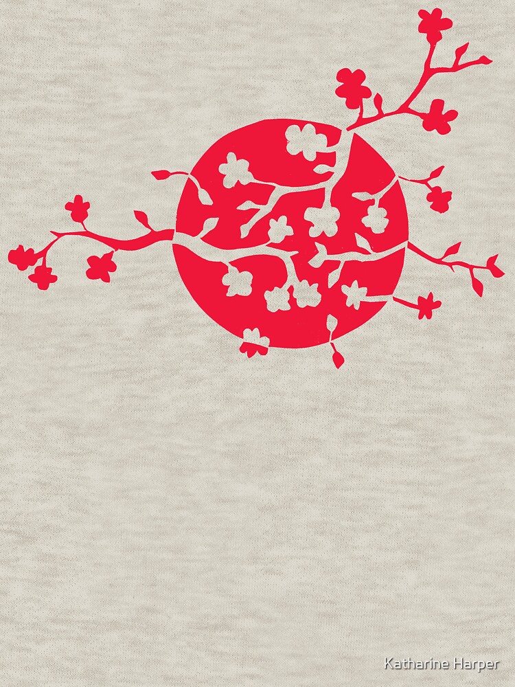 Japan flag and cherry blossom by Kcreations