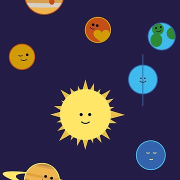 Artwork thumbnail, Cute solar system (incl Pluto!) by Markadesign