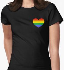 Gay Heart (B) Women's Fitted T-Shirt