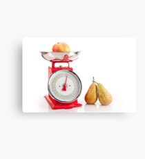 Kitchen red weight scale utensil Metal Print