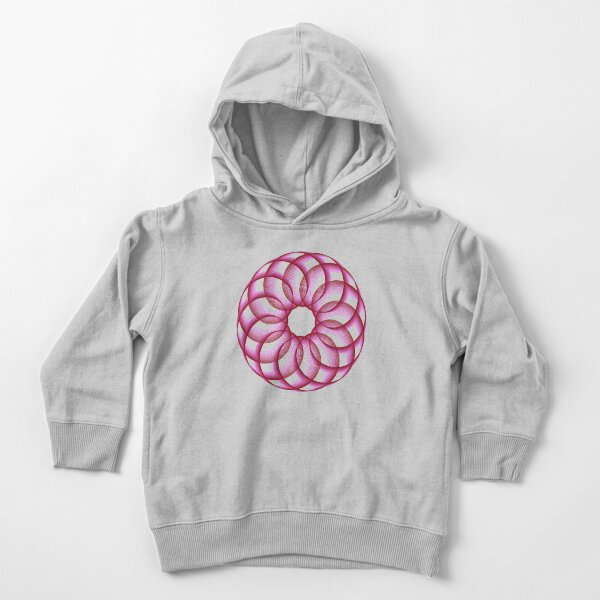 Spirograph with Red Pink Blue Toddler Pullover Hoodie